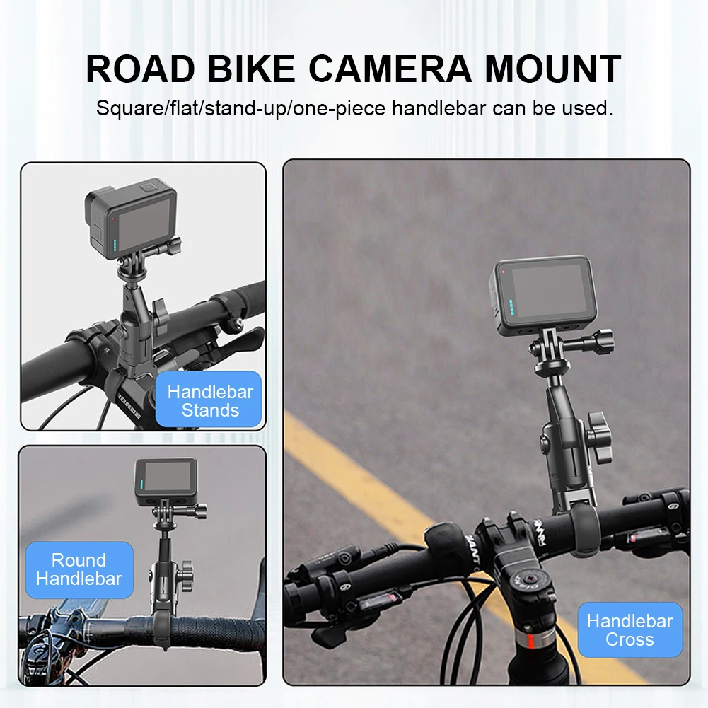 Bicycle Handlebar Stand 360 Rotating Motorcycle Bike Camera Holder for Insta360 DJI Action Camera - Image 4