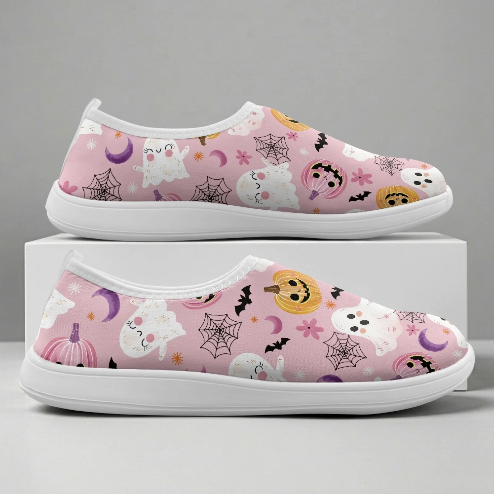 XIXIRIMIDO Chaussures à enfiler à bout large pour femmes, Chaussures d'infirmière, Baskets et chaussures décontractées pour hommes, Zapatillas de Mujer Feminino Halloween