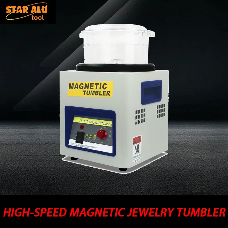 High-Speed Magnetic Jewelry Tumbler - 600g Capacity, 2000RPM, Perfect for Polishing and Cleaning Jewelry, Durable Design
