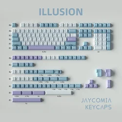GMK Illusion 173 keys Double Shot Cherry Profile PBT key cap 6U7U7.25U Space bar Used for mechanical keyboard fit MX Switch