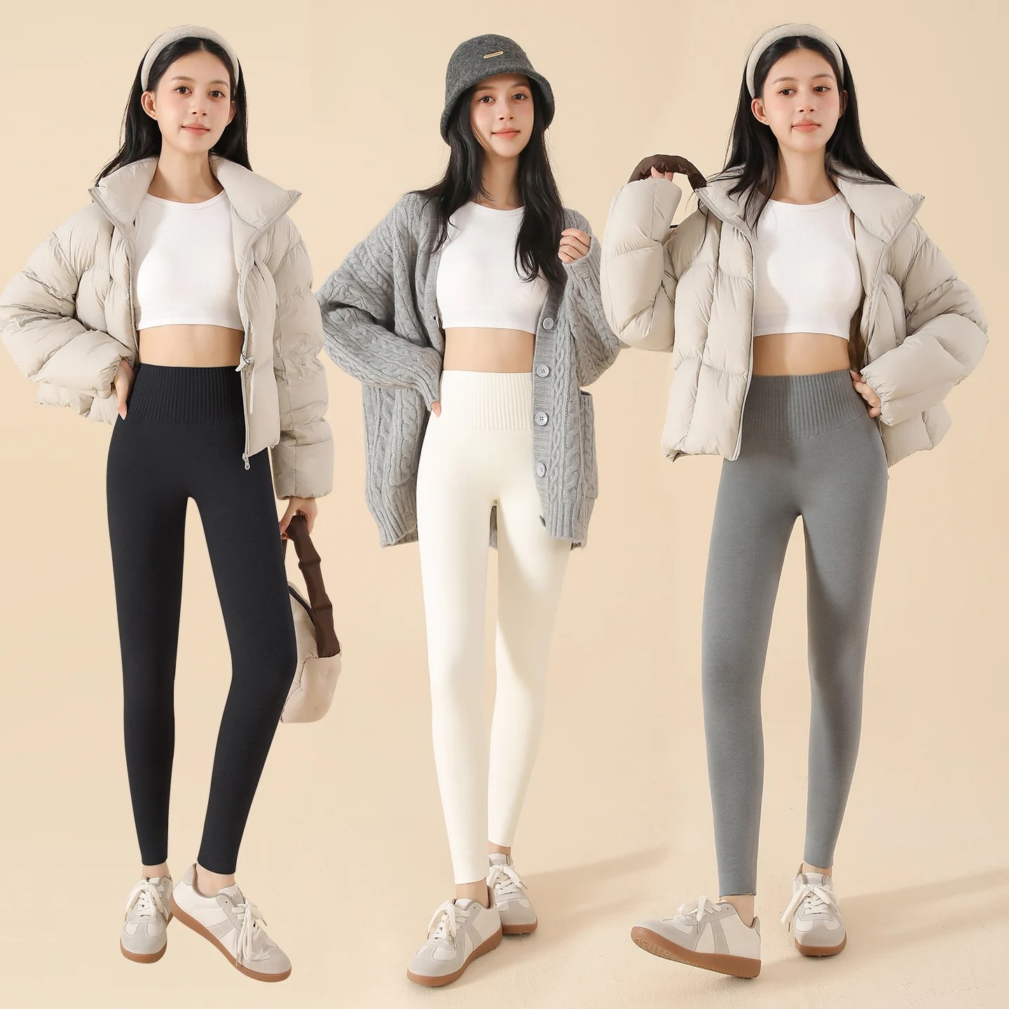 Calças de yoga femininas de cintura alta, outono inverno, slim fit, controle de barriga, calças compridas, casuais, cintura alta, calças justas