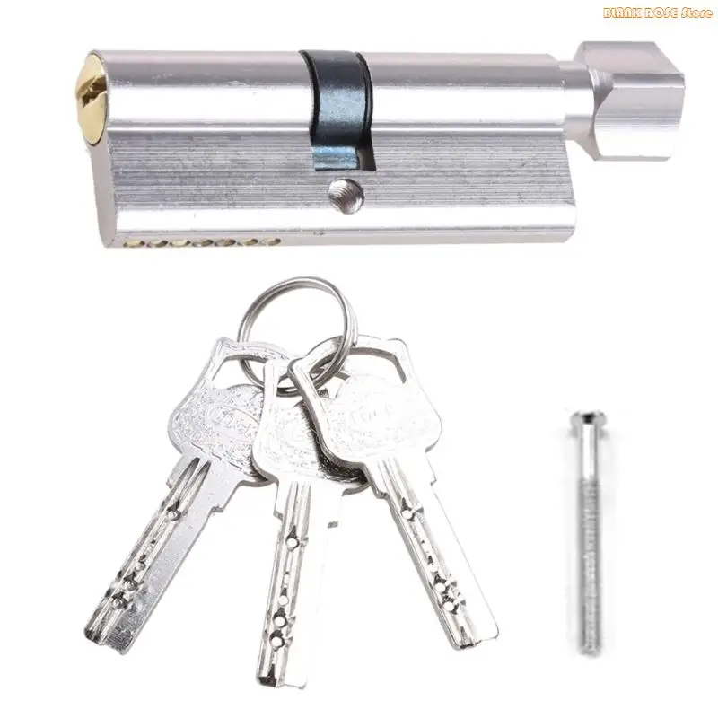 

K1AE Wooden Door Lock Cylinder with Keys Anti-rust Single Open Lock with Thumbturn