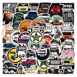 Impermeável legal Jeep Car Graffiti adesivos, motocicleta, bagagem de viagem, telefone, guitarra, laptop, brinquedo clássico, etiqueta do miúdo, 10 pcs, 30 pcs, 50pcs