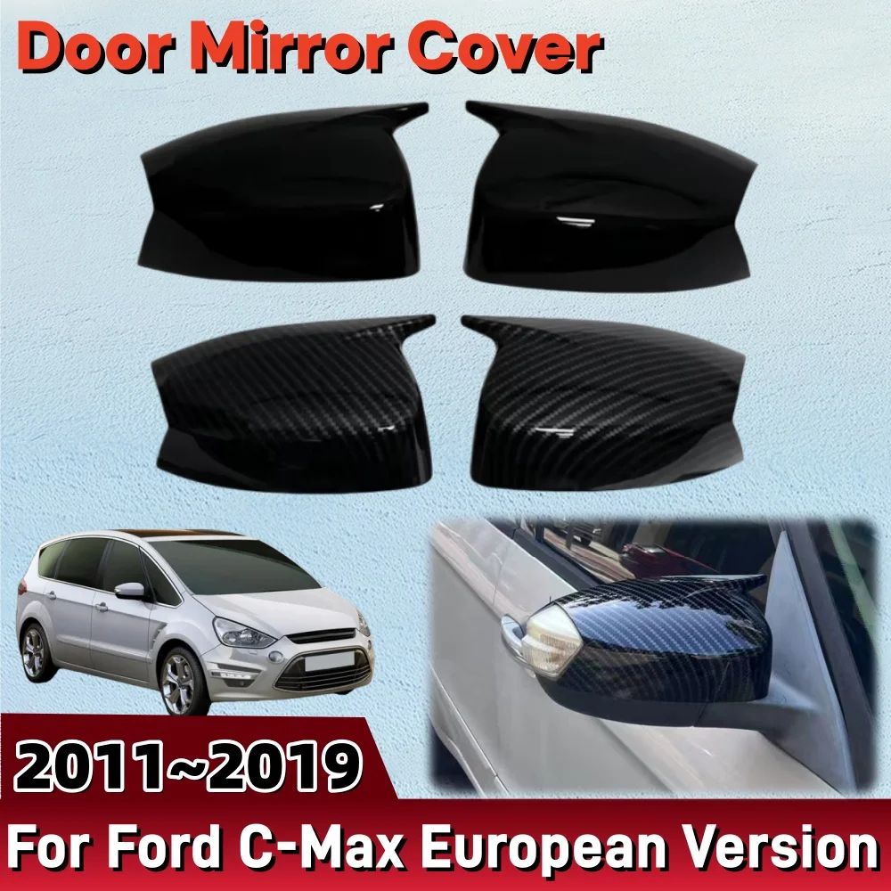 

Door Mirror Cover For Ford C-Max European Version 2016 2017 2018 Exterior Scratch Protective Car Decoration Upgrade Styling