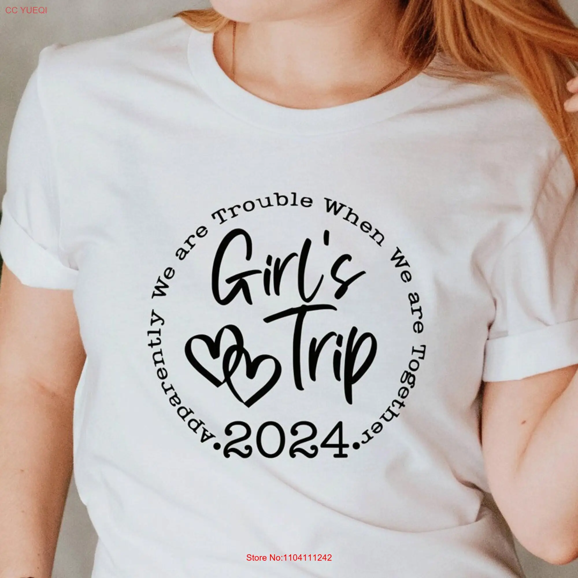 Girls Trip 2024 T Shirt Vacation Matching Travel Road Cheaper Than Therapy Weekend long or short sleeves