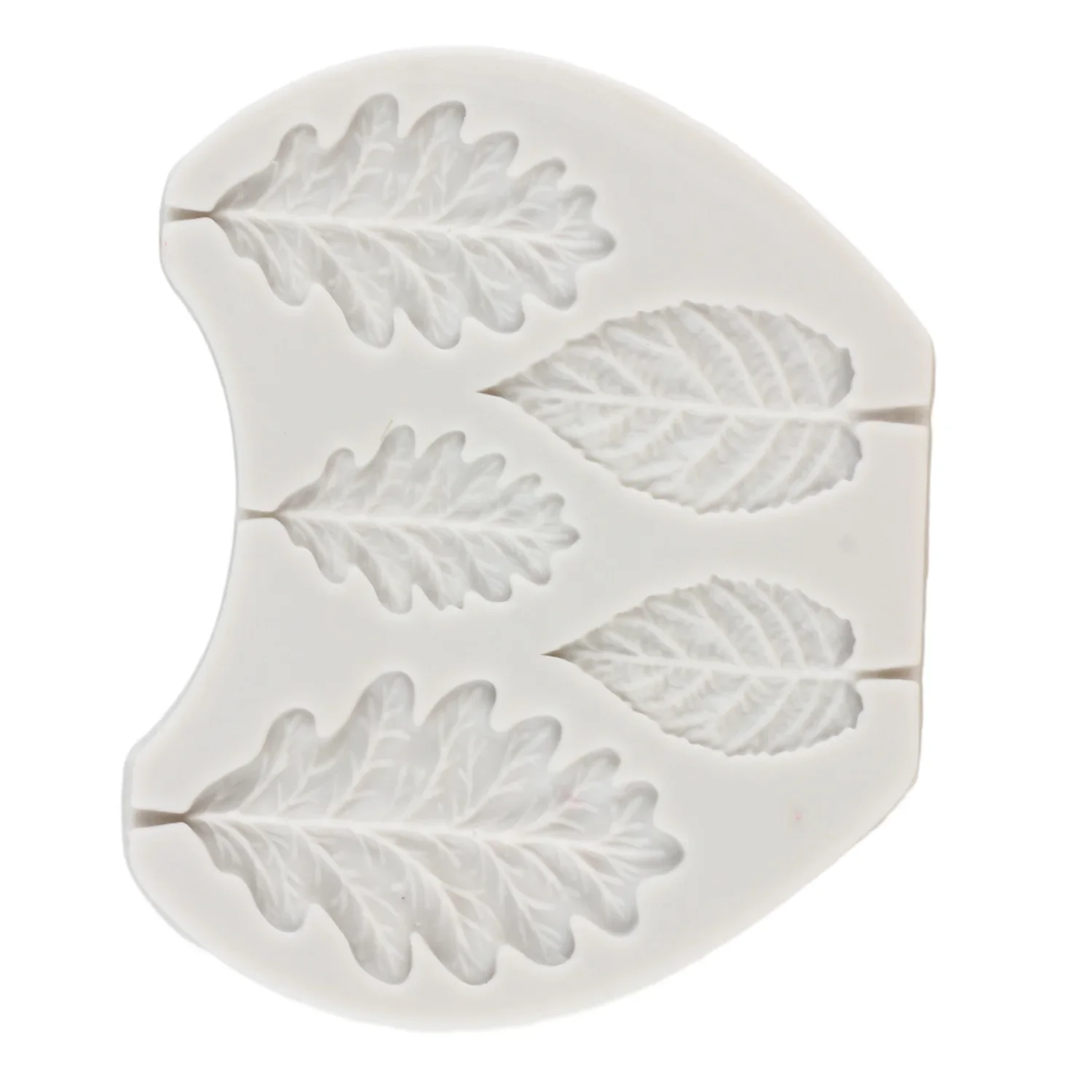 DIY Tree Leaf Press Silicone Mold Cake Border Fondant Molds Cake Decorating Tools 3D Leaves Chocolate Candy Clay Moulds