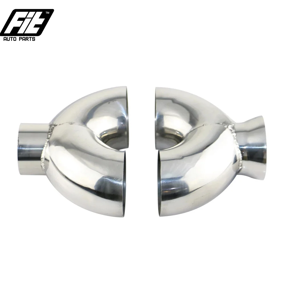 Aço inoxidável Universal Car Exhaust Pipe Adapter, Y-Pipe Connector, 2 \'\'to 2.5 \'\'Converter, Acessórios de carro