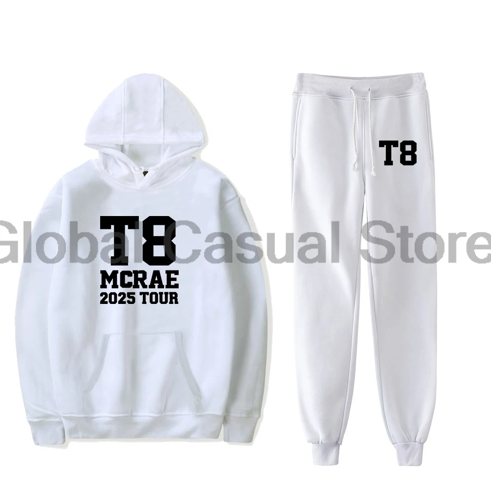 Tate McRae T8 Merch 2025 Miss Possessive Tour Hoodie Jogger Pants Two Piece Set Sweatshirts+Sweatpants Men Women's Set