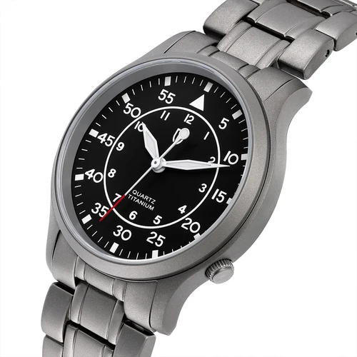 Imagen 2 del producto Reloj BERNY de titanio para hombre con revestimiento AR, reloj de pulsera de moda de zafiro luminoso VH31, reloj de cuarzo ultrafino resistente al agua 5ATM