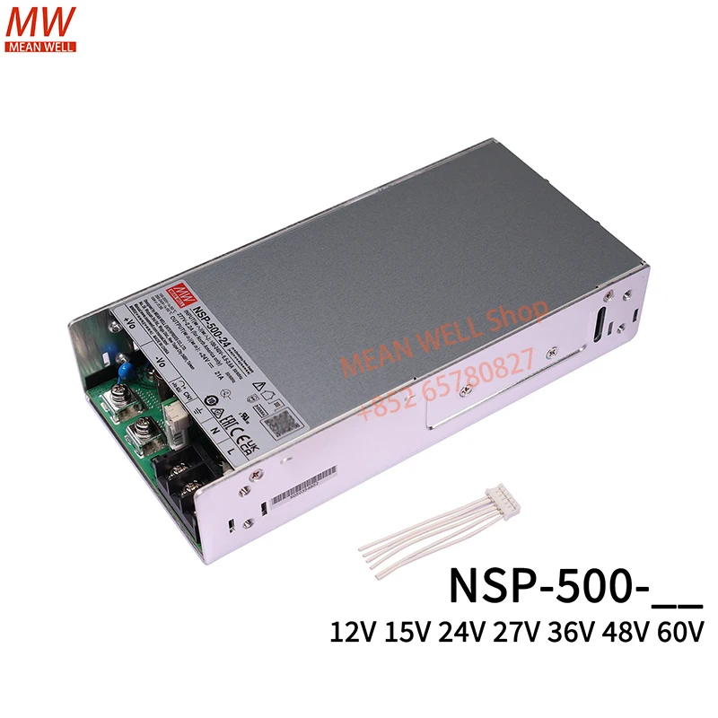 MEAN WELL 500W AC/DC High Reliable Multi-Industries Encolsed Type Switching Power Supply NSP-500-5 NSP-500-12 15 24 27 36 48 60