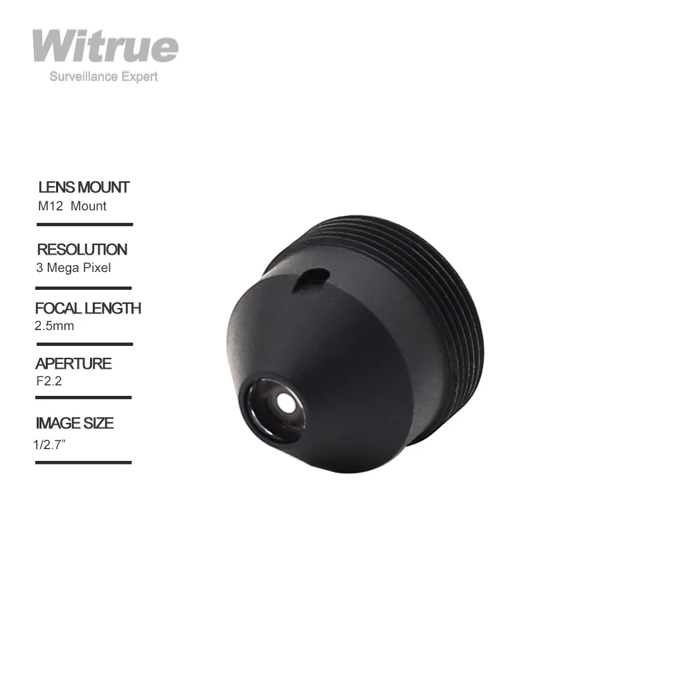 HD 3 megapikselowa kamera otworkowa obiektywy kamery przemysłowej 2.5MM 1/2.7 "F2.2 M12 do montażu do nadzoru kamera ochrony — zdjęcie 5
