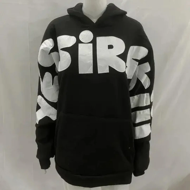 Modieuze lange mouwen casual veelzijdige dames hoodies met capuchon Amerikaanse retro gothic harajuku esthetiek losse trui met capuchon