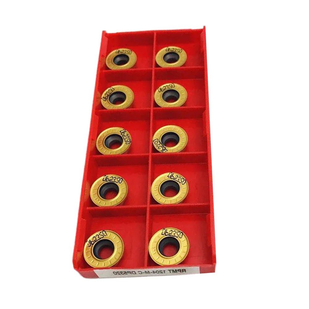 

10pcs RPMT1204-M-C DP5320 Inserts R6 CNC Carbide Round Milling Inserts For Steel SRDPN Power Tools Turning Tool Milling Cutter