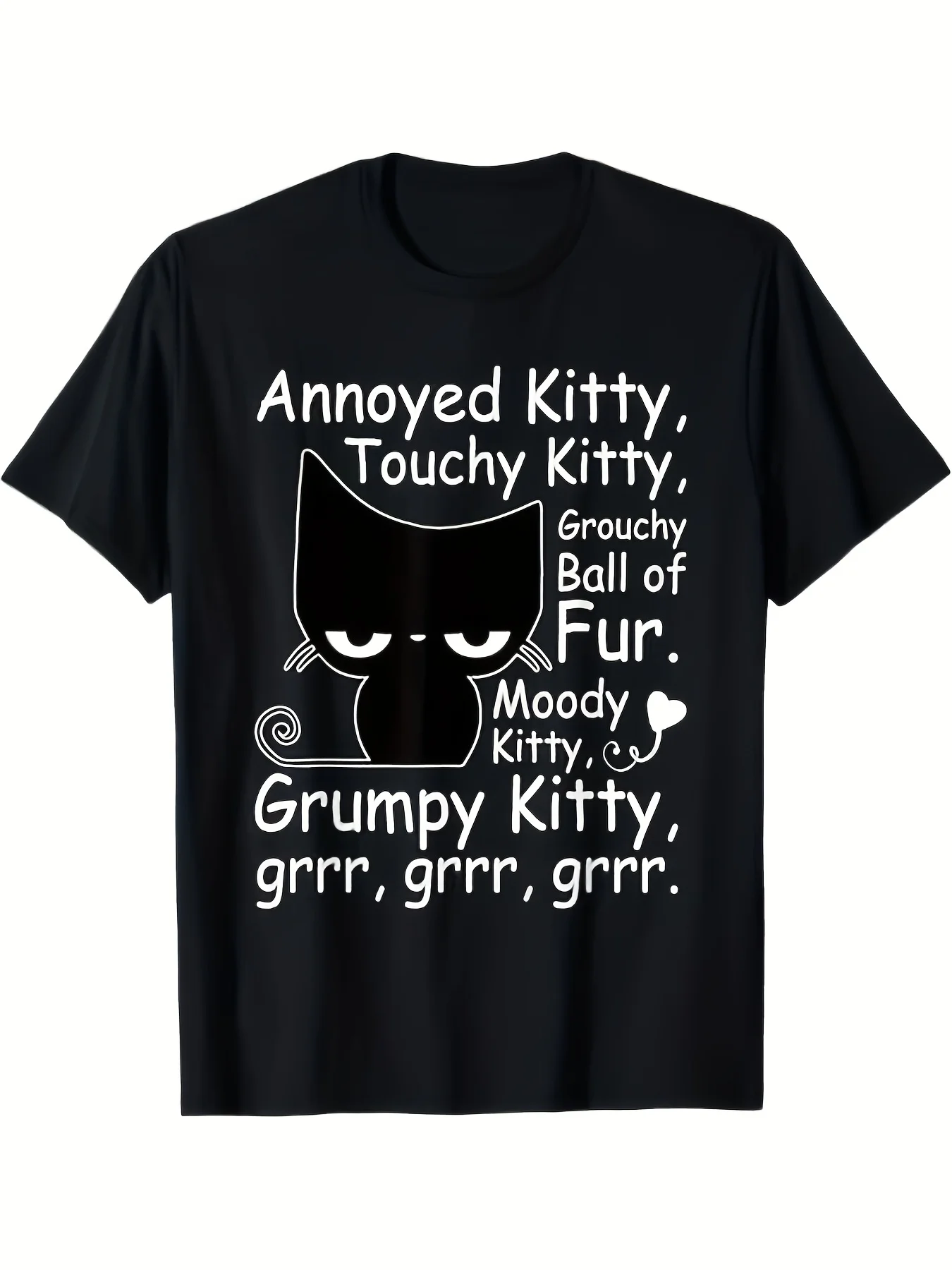Humorous TShirt for Cat Enthusiasts with a Sassy Attitude Ideal for Men Unisex Parents And Friends Available in Sizes 1XL Color Black Plus Size0pure Cotton Breathable Sweat-wicking and Soft Suitable for Daily Commutes Lounging at Home and Casual