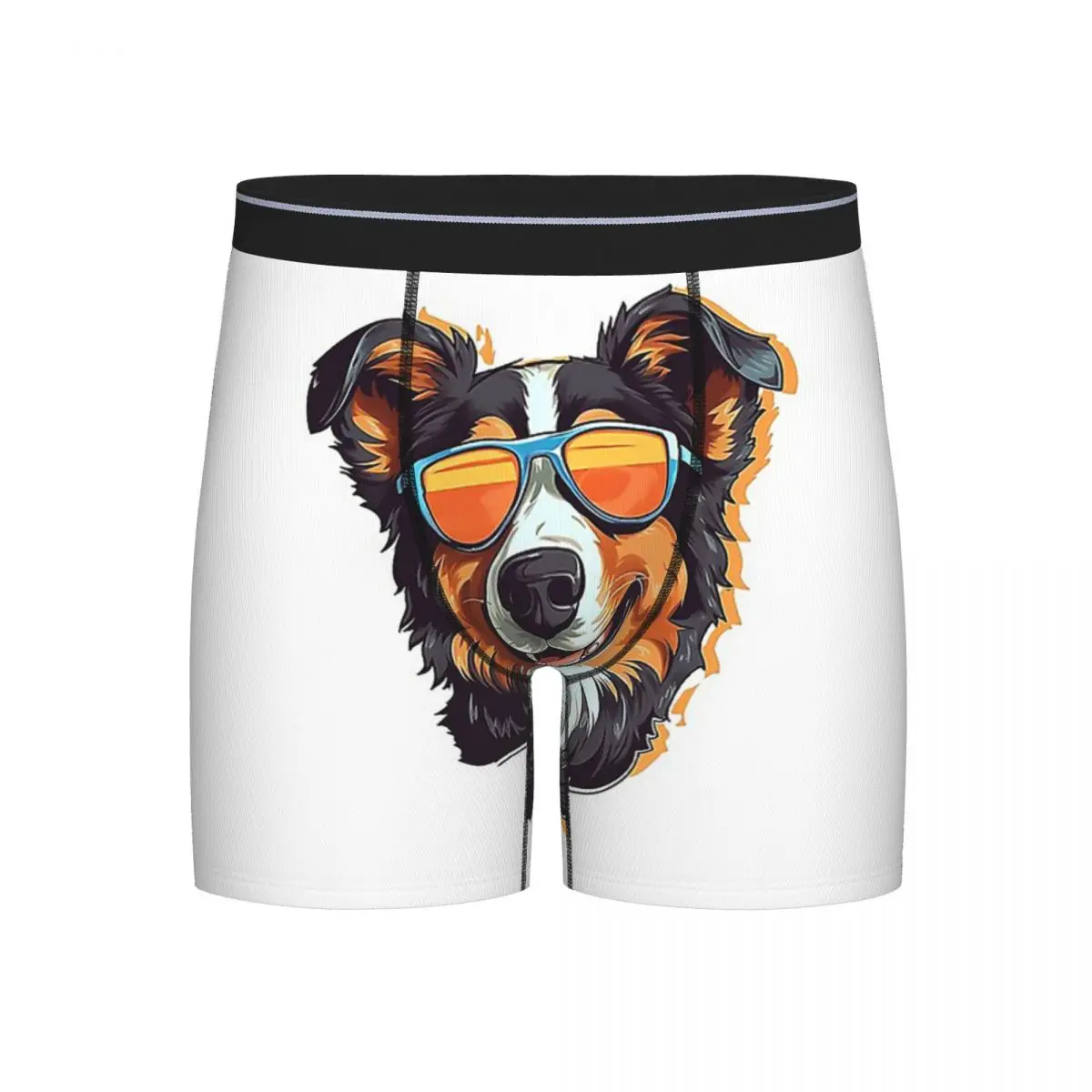 

Long Boxer Underpants Shorts Border Collie Panties Male Ventilate Underwear for Homme Man Boyfriend Gift
