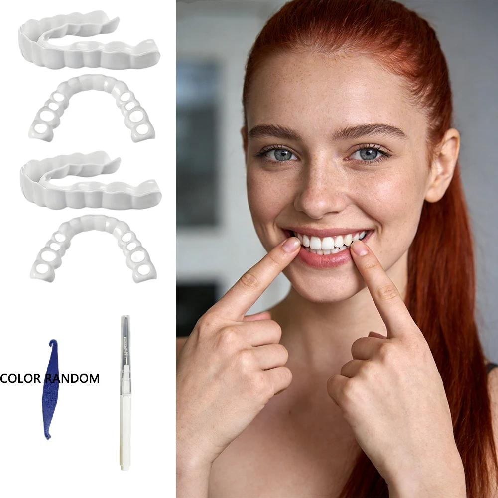 

Halloween Holiday Gift Teeth Veneers Reusable Instant Smile Whitening Fun Gift for Party Friends H2931