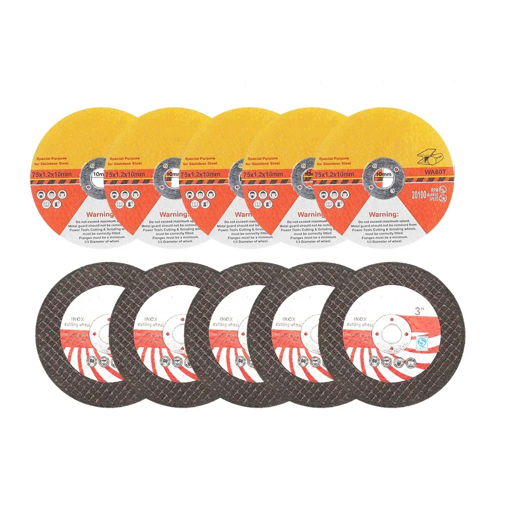 

10x шлифовальный круг для циркулярной пилы, режущие диски из армированной волокна, смолы, 75 мм для угловой шлифовальной машины, аксессуары для электроинструментов