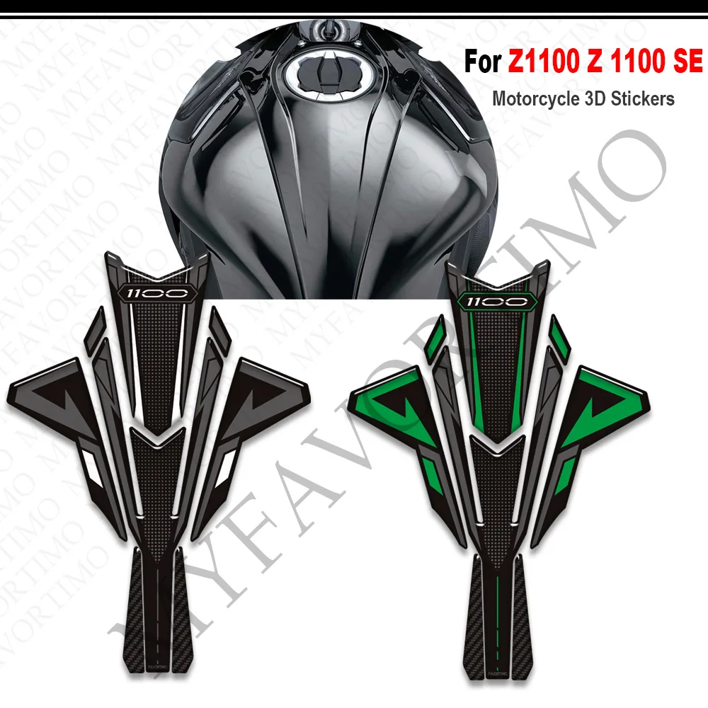 Motorcycle Accessories For Z1100 Z 1100 SE Tank Pad Cap Grips Gas Fuel Kit Knee Stickers Decals Protection