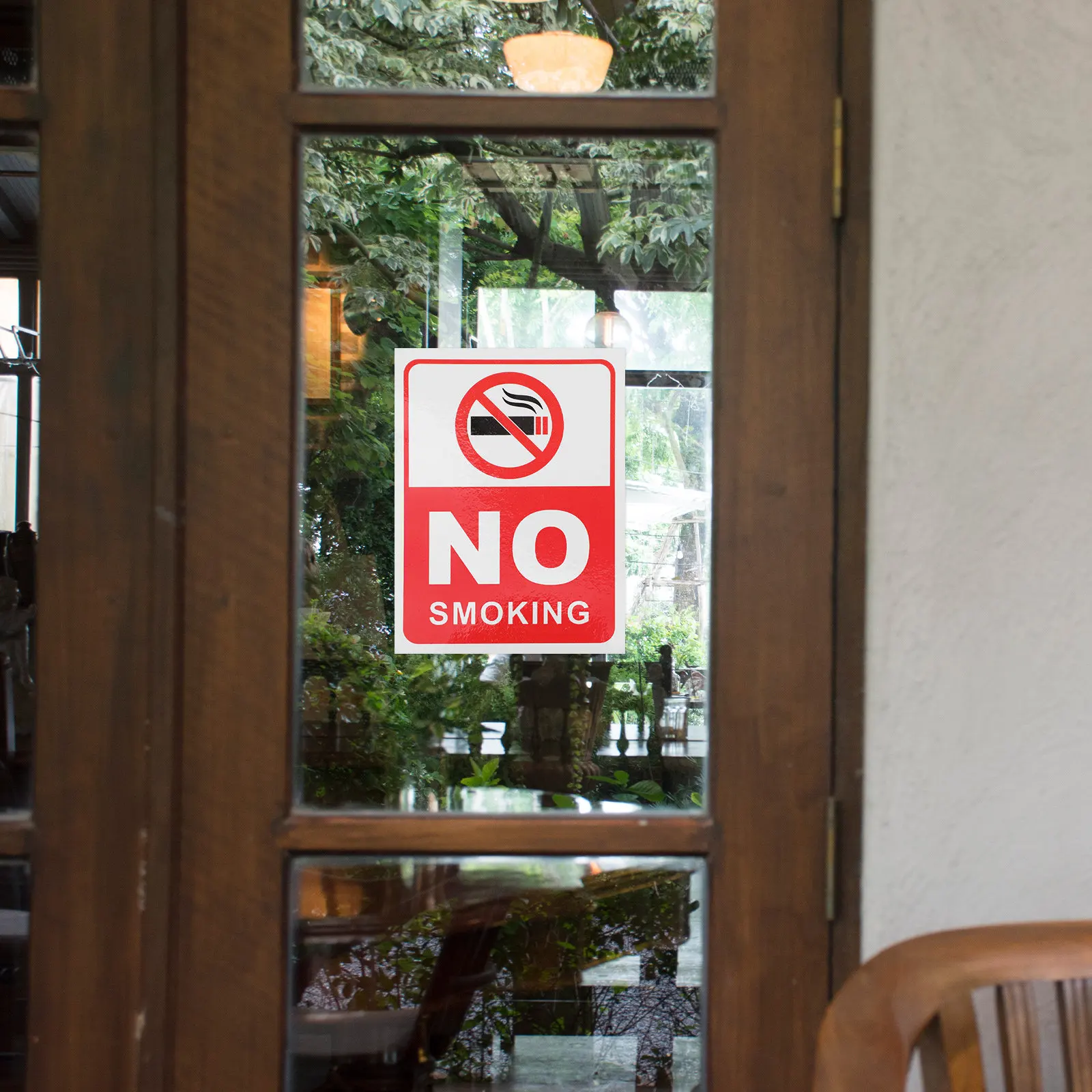 

6Pcs No Smoking Sticker Clear Visible No Smoking Symbol Sticker Industrial Warning Sign for Workplace Public Space Bar Office