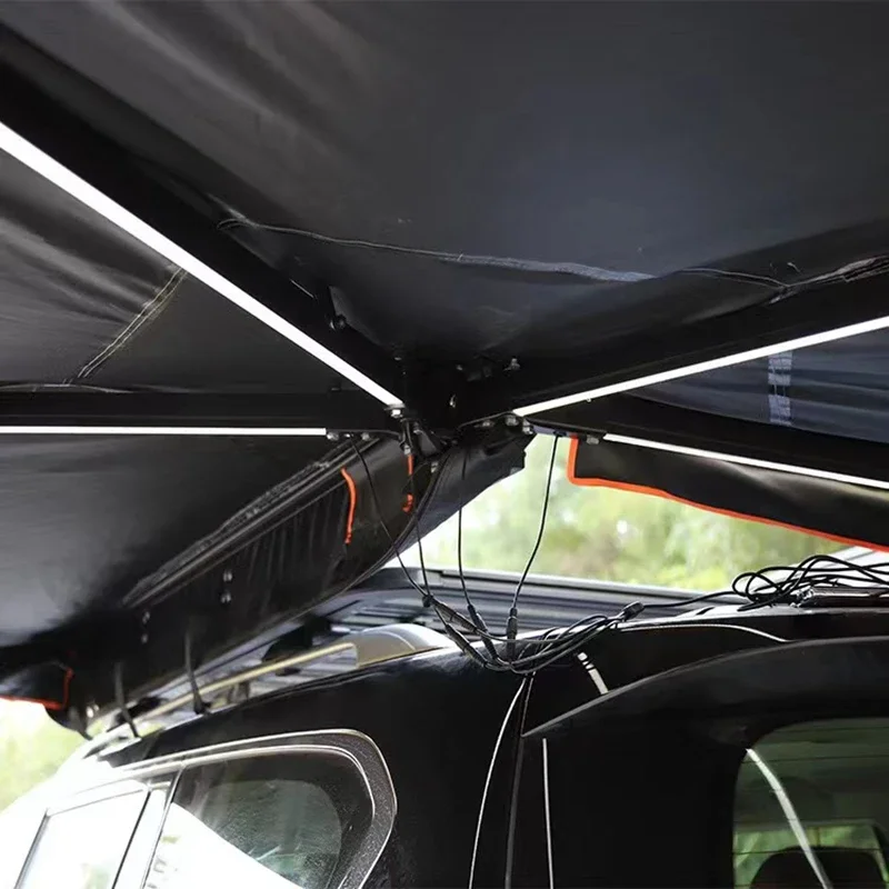 Aluminum Hard Shell Car 270 Degree Side  Free Standing Awning Roof Top Tent For 420d Oxford 4x4 Truck  Car Side Awning Tent