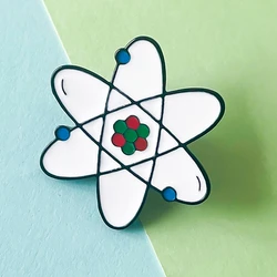 Catuni Rutherford Atomic Model Enamel Pin Brooch Physics Science Laboratory Badge Lanyard Lapel Badge for Physicist Student