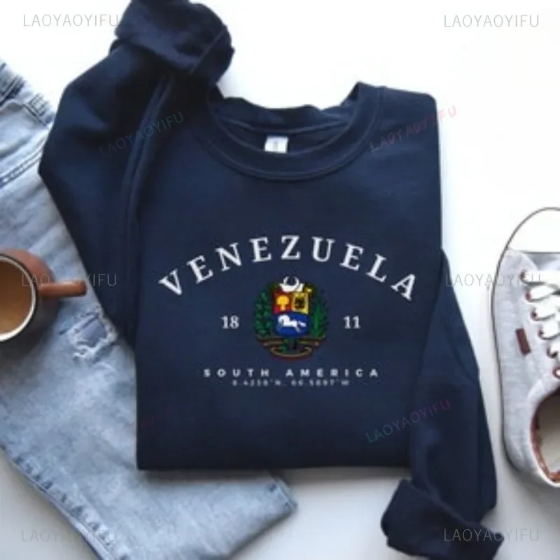 Venezuela Graphic Sweatshirt Venezuela Badge Pullovers Gift Venezuela South America South America Shirt Soft Comfortable Sweater