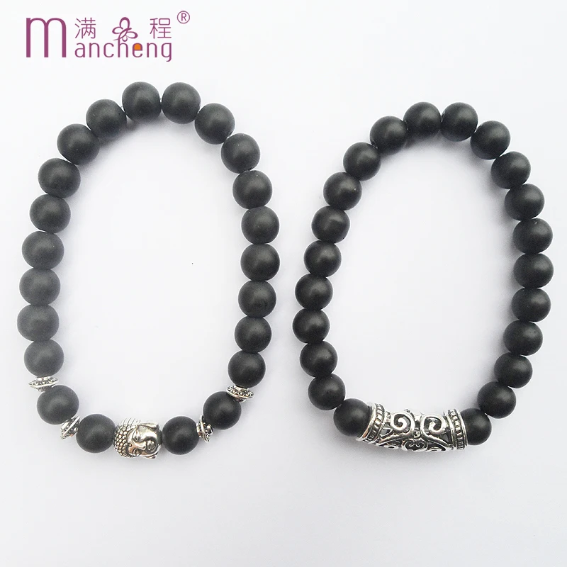 по 1 грн все Vintage Couple Lover Agate Matte Onyx Skeleton Yoga Buddha Head Bracelets Femme Sets Demon Slayer Pulseras Mujer