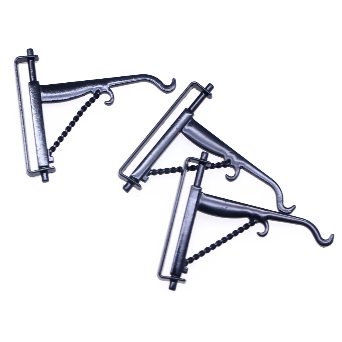 인형의 집 미니어처 블랙 금속 벽 마운트 행어 미니 오일 램프, 플랜테 후크 펜던트, 요정 가정 정원 가구 장식, 5 개