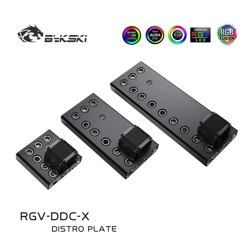 Bykski Computer Water Cooling Universal Distro Plate Waterway board Reservoir G1/4