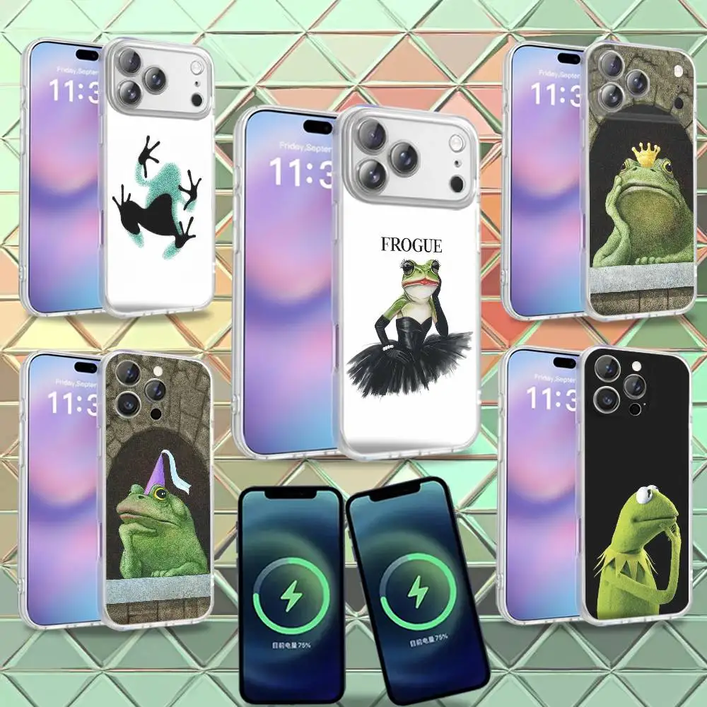 

THE FROG Phone Case For iPhone 16,14,11,17,13,15,12,Air,Plus,Pro,Max,E,Mini Frosted for MagSafe Magnetic Wireless