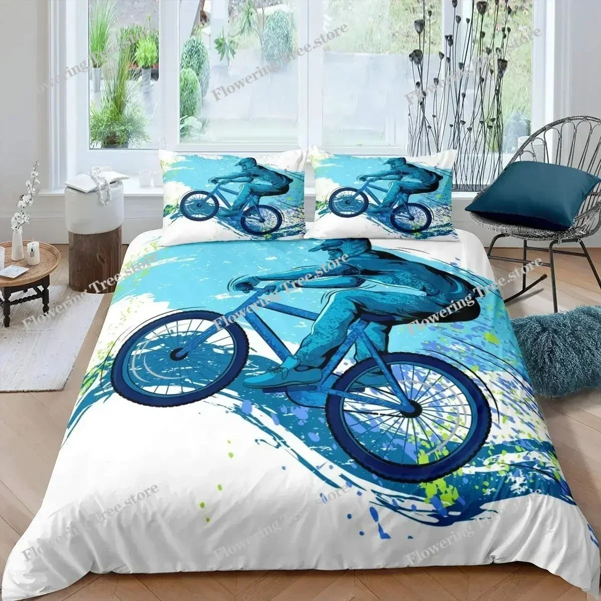 Bicycle Duvet Cover Set Microf - đánh giá và giá Mountain Biking Game