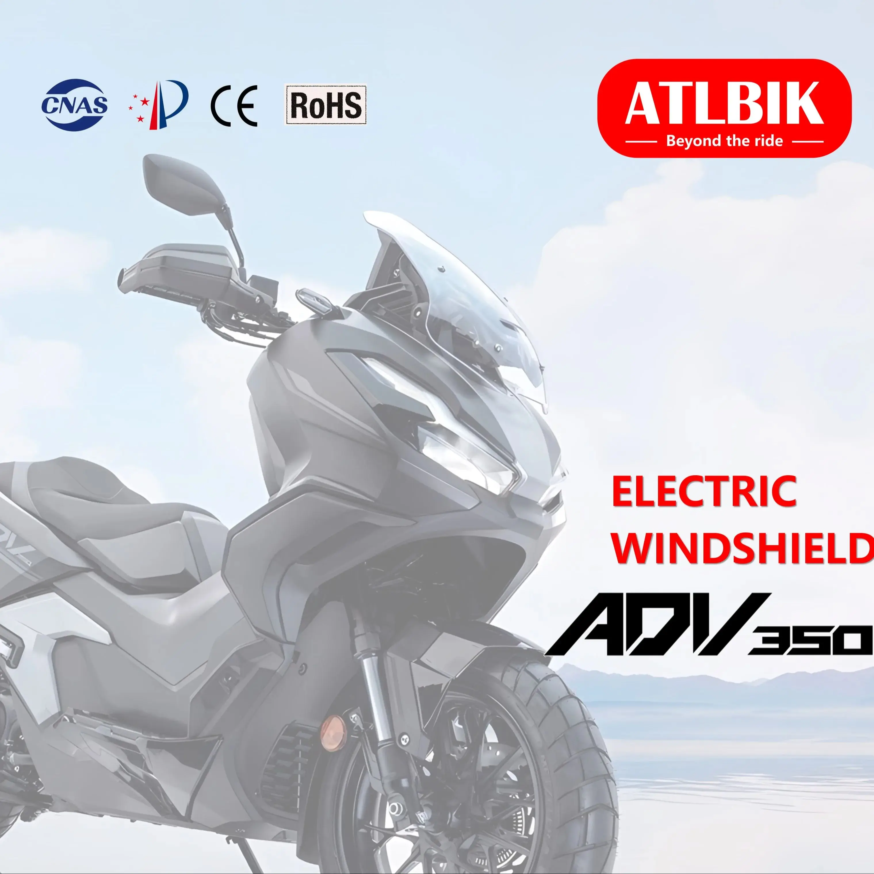 

For Honda ADV350 (2023-2025+) Electric Windshield Adjustment Kit – Universal Upgrade Accessory