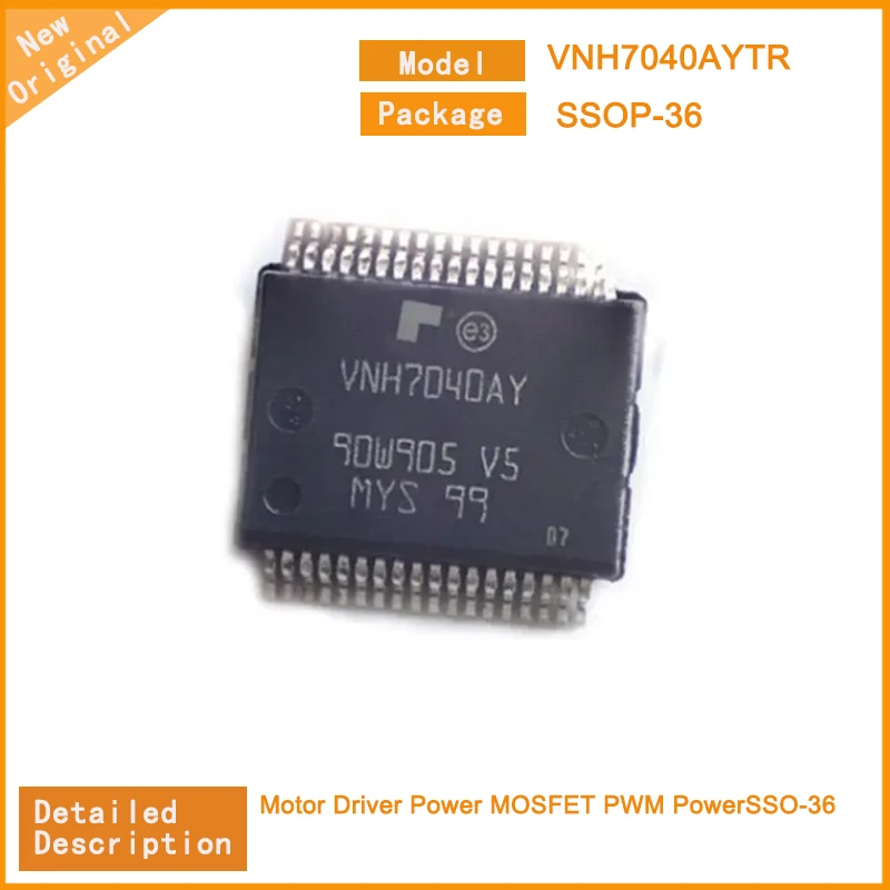 5Pcs/Lot  New Original  VNH7040AYTR VNH7040  Motor Driver Power MOSFET PWM PowerSSO-36