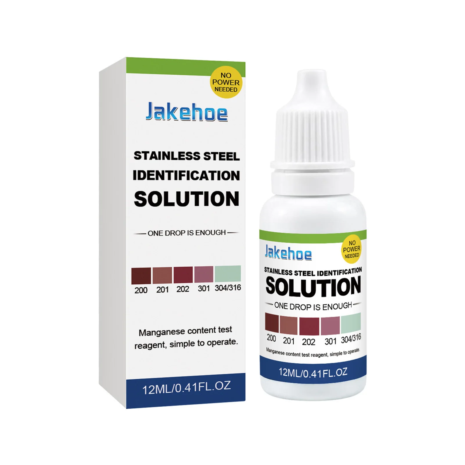 Stainless Steel Tester Liquid 12ml Quick Color Change Metal Detection Solution For Industrial And Home Use