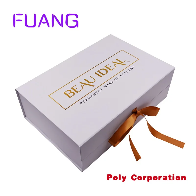 Custom  Wholesale Custom Large Luxury Handbag Cosmetics Packaging Magnetic Folding Gift Paper Box Packaginpacking box for small