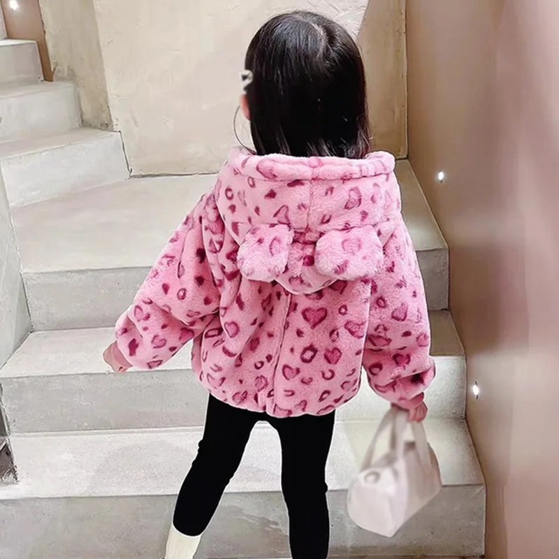 Children Flannel Jacket Autumn and Winter Baby Girl Clothes Hooded Cute Toddler Outerwear Clothing Warm Boys Coat 1-5 Years