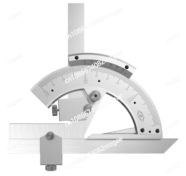 

Precision Angle Measuring Ruler Tool, Universal Stainless Steel, Vernier Bevel, Protractor, 0-320 °