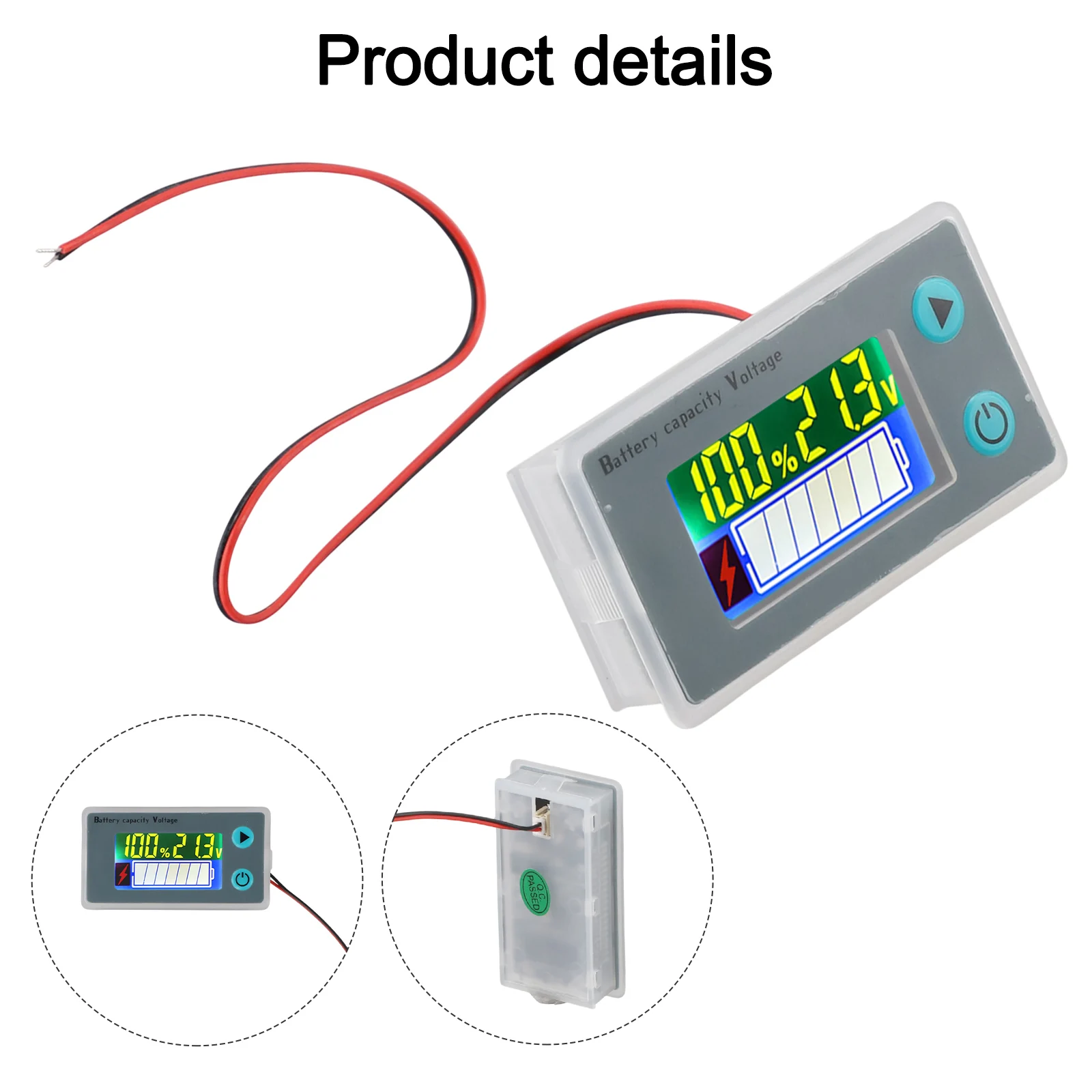 

LCD Digital Voltmeter for Lithium Iron Acid Batteries Features Key Switch and Time Adjustable Display for User Convenience