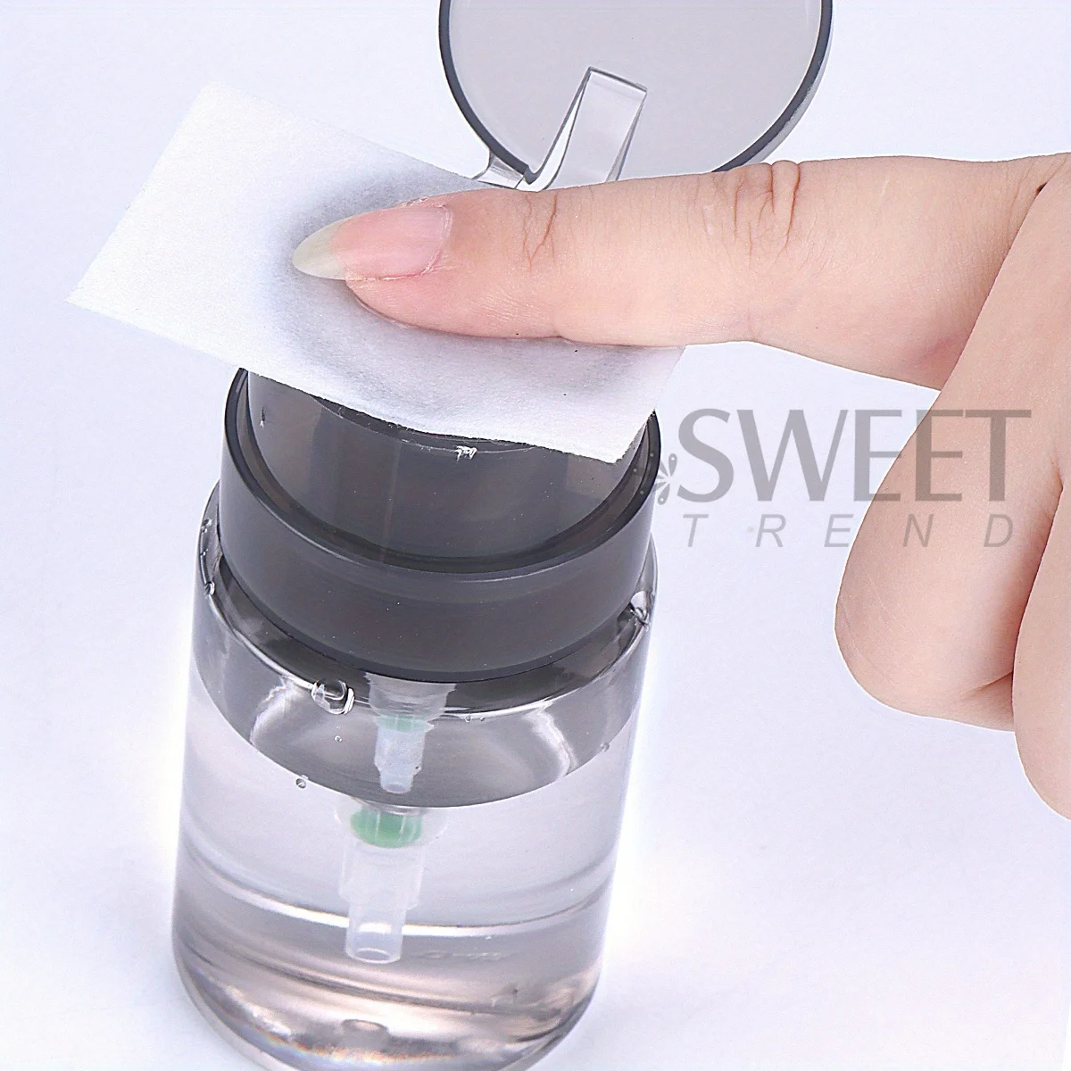 2 قطعة 100 مللي فارغة مسمار الفن البولندية زجاجة نظيفة دفع مضخة موزع السائل زجاجة تخزين المطهر مزيل الحاويات مانيكير أداة