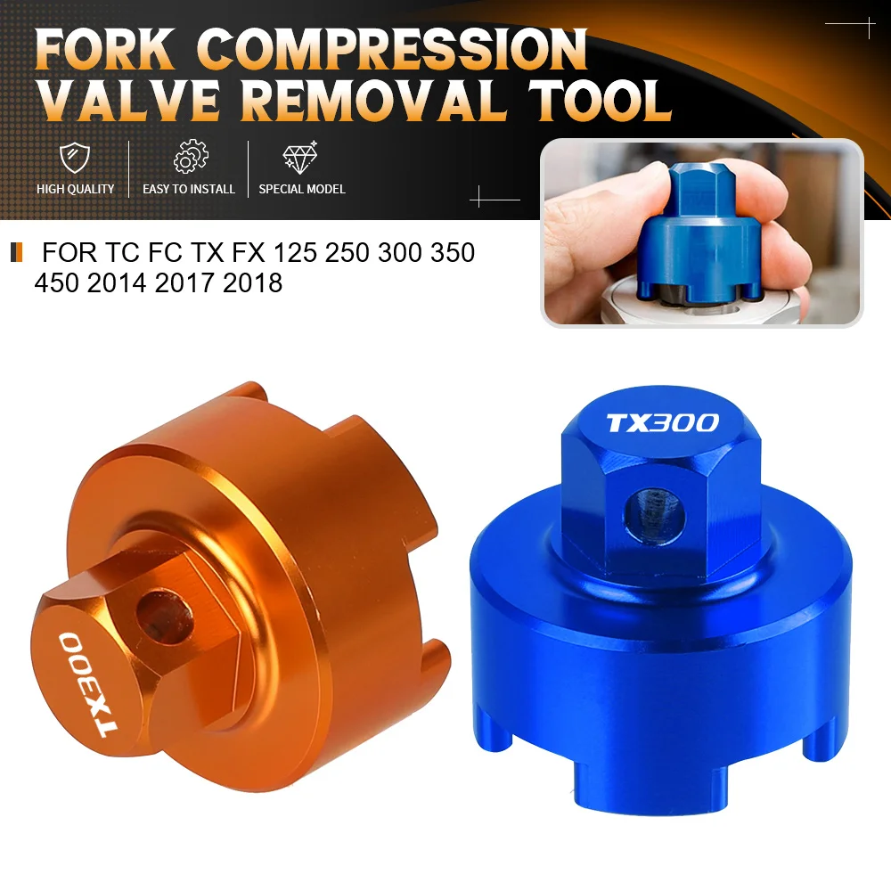 

Fork Compression Valve Removal Suspension Tool For HUSQVARNA TC FC TX FX 125 250 300 350 450 2014 2017 2018