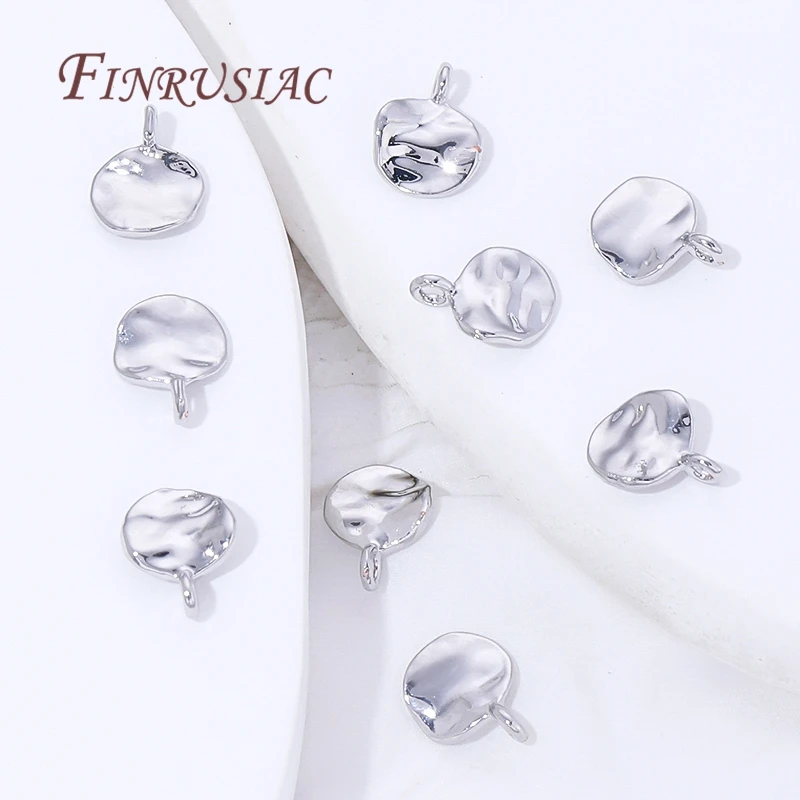 2 Größen 18 Karat vergoldete runde Charms für Schmuck, kleine Anhänger für Armbänder, Zubehör, DIY-Schmuckherstellungszubehör – Detail 21