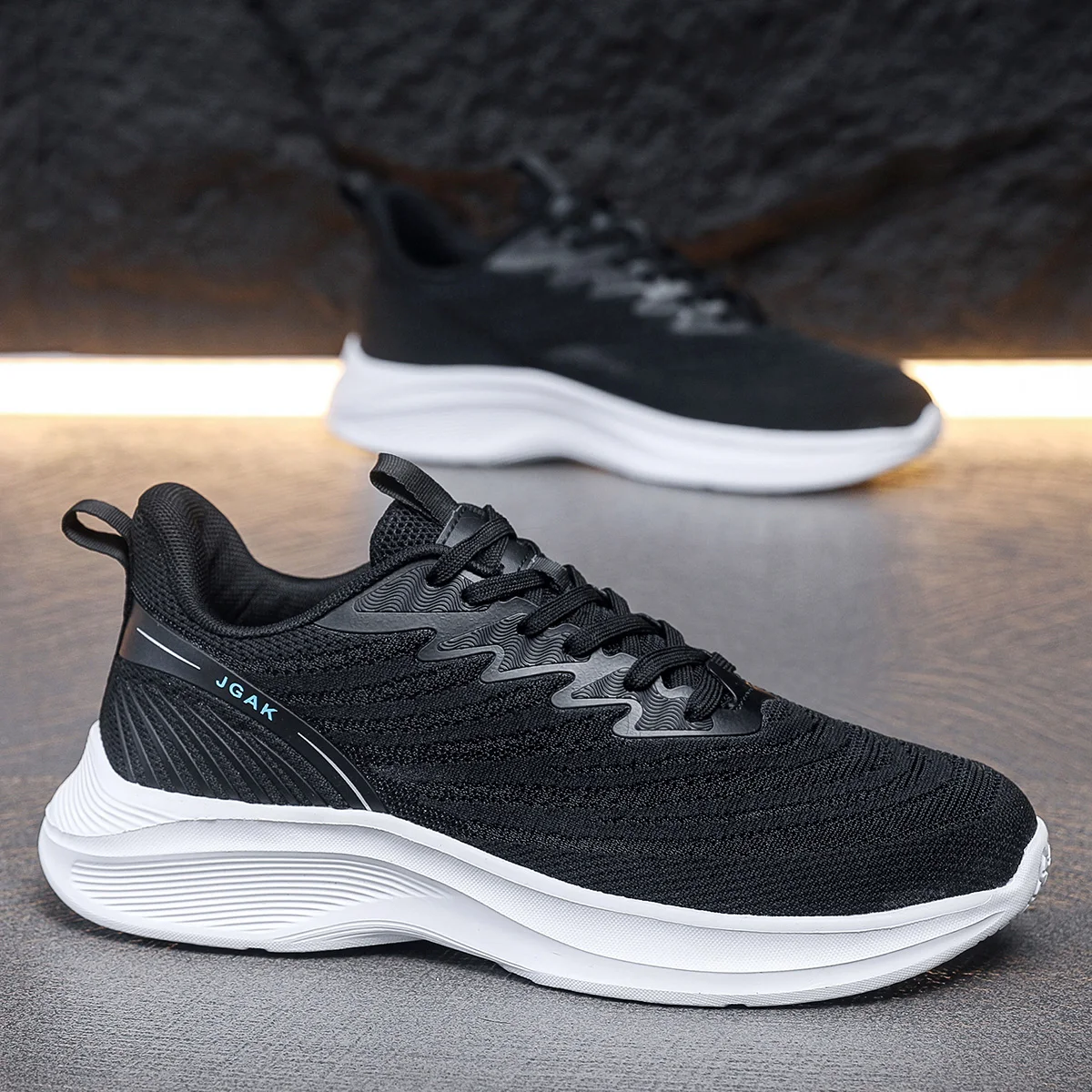

Men Sports Lightweight Comfortable Casual Summer 2025 New Lace Breathable Outdoor Jogging Fitness Tennis Shoes Plus Size