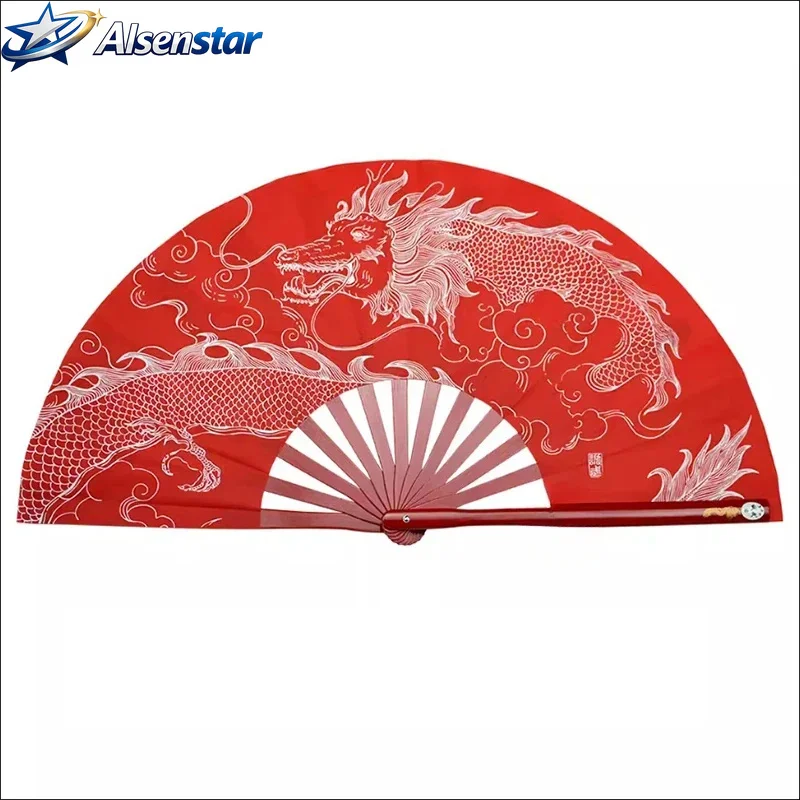 High-grade Chinese Kung Fu Tai Chi Fan Bamboo Ribs Durable Right Hand Performance Folding Fan Martial Arts Fitness Dancing Fans