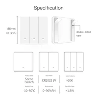MOES Tuya ZigBee Wireless 9 Scene Switch Push Button Battery Powered Transmitter Smart Life App Automation 1/2/3 Gang - Image 6