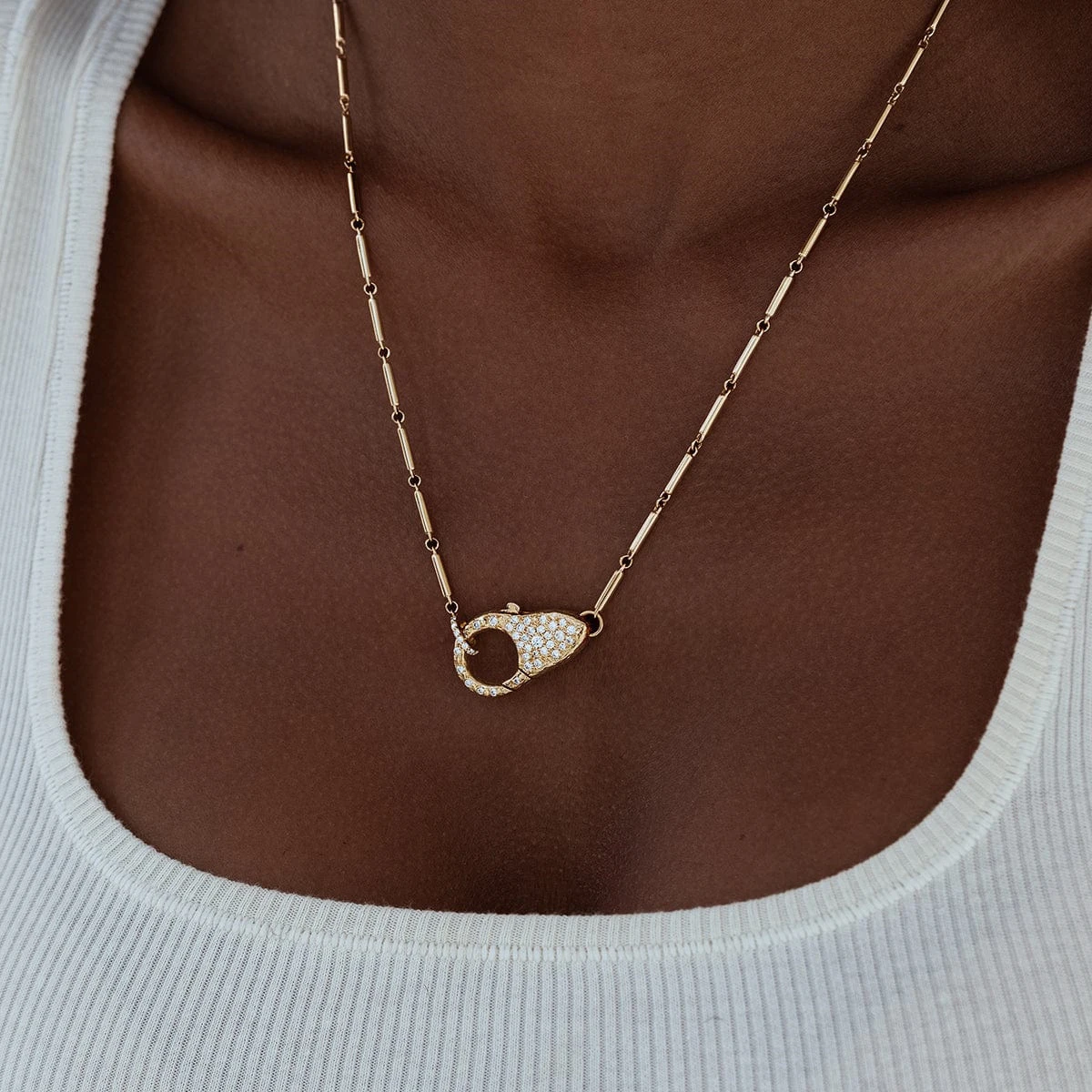 14K Gold Belt Buckle Necklace with Diamond Star Charm | Niche Luxury Design, Color Retention Chain Jewelry
