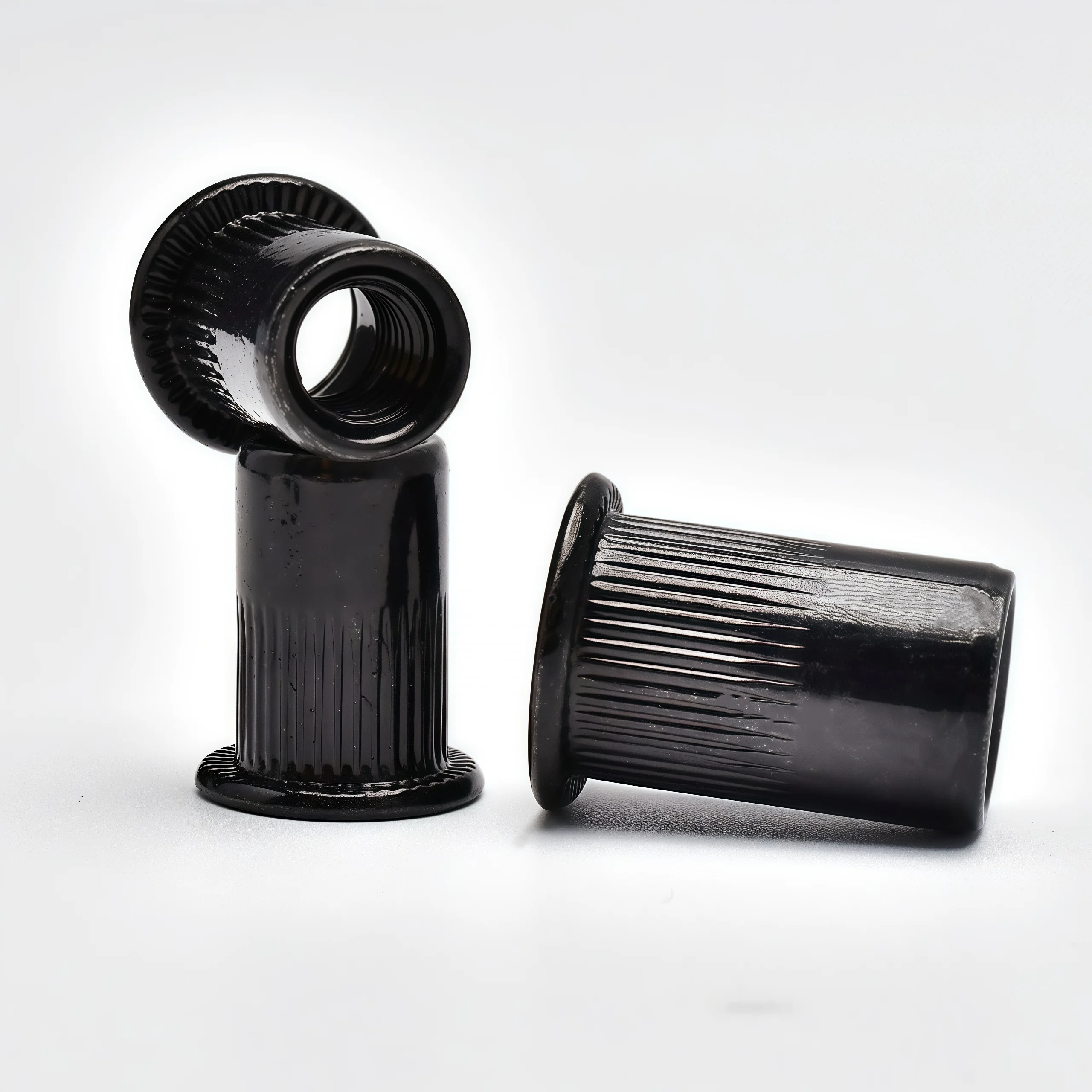 10/20/50pcs Rivetti Piatti Dadi M3 M4 M5 M6 M8 M10 M12 Nero In Acciaio Al Carbonio Testa Piatta Inserto Filettato Nutsert Cap Rivetti Dadi