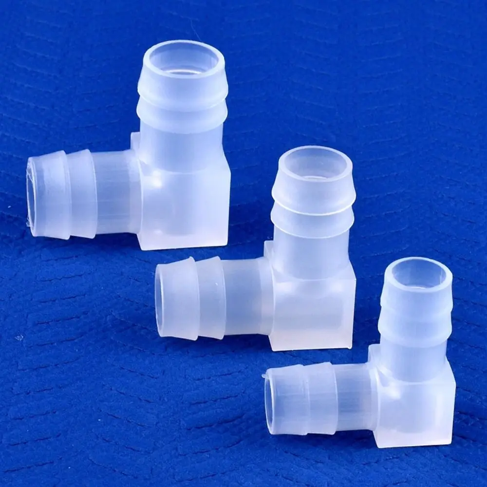10Pcs  Plastic Elbow Connectors 90 Degree Transparent Aquarium Tank Fittings 4-20mm Pagoda Hose Joint Garden Irrigation