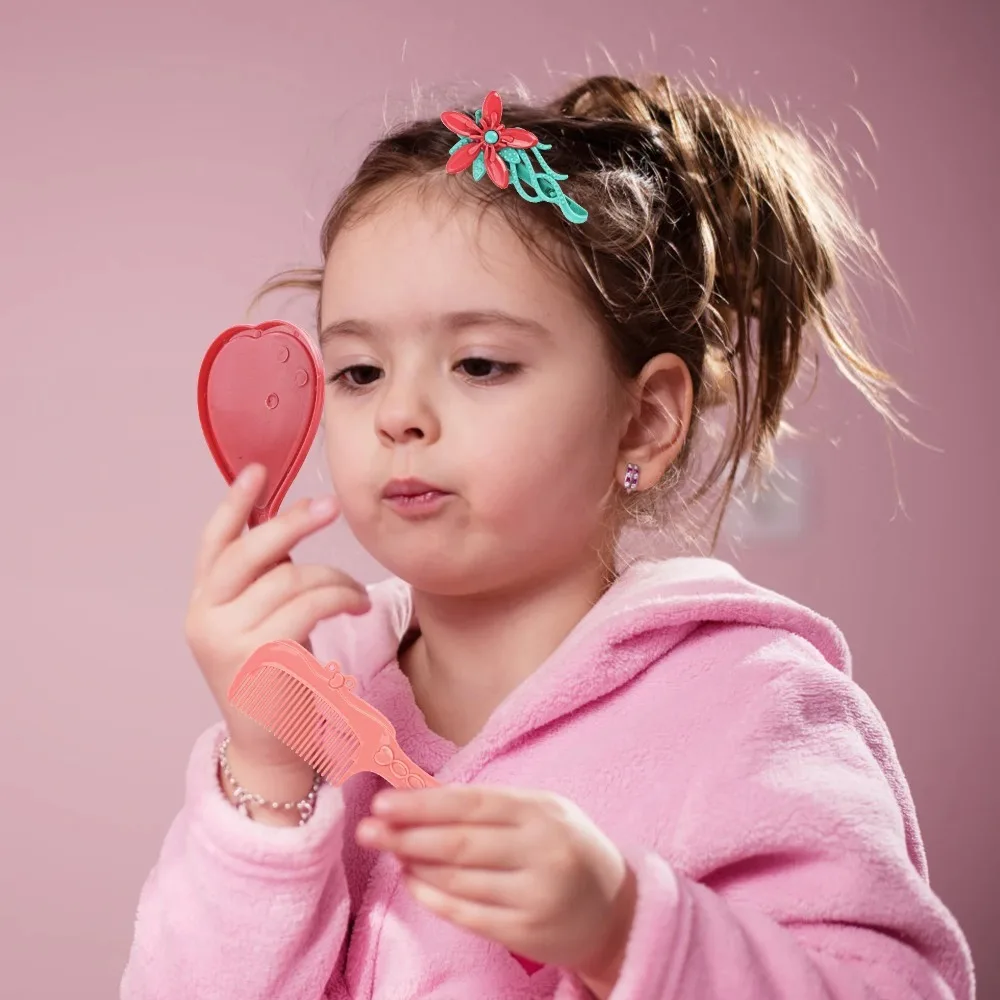 1Set Girls Simulation Home Decoration Toy Set Children's Grooming Home Decoration Toys Comb Mirror Accessories Toy Gift For Kid