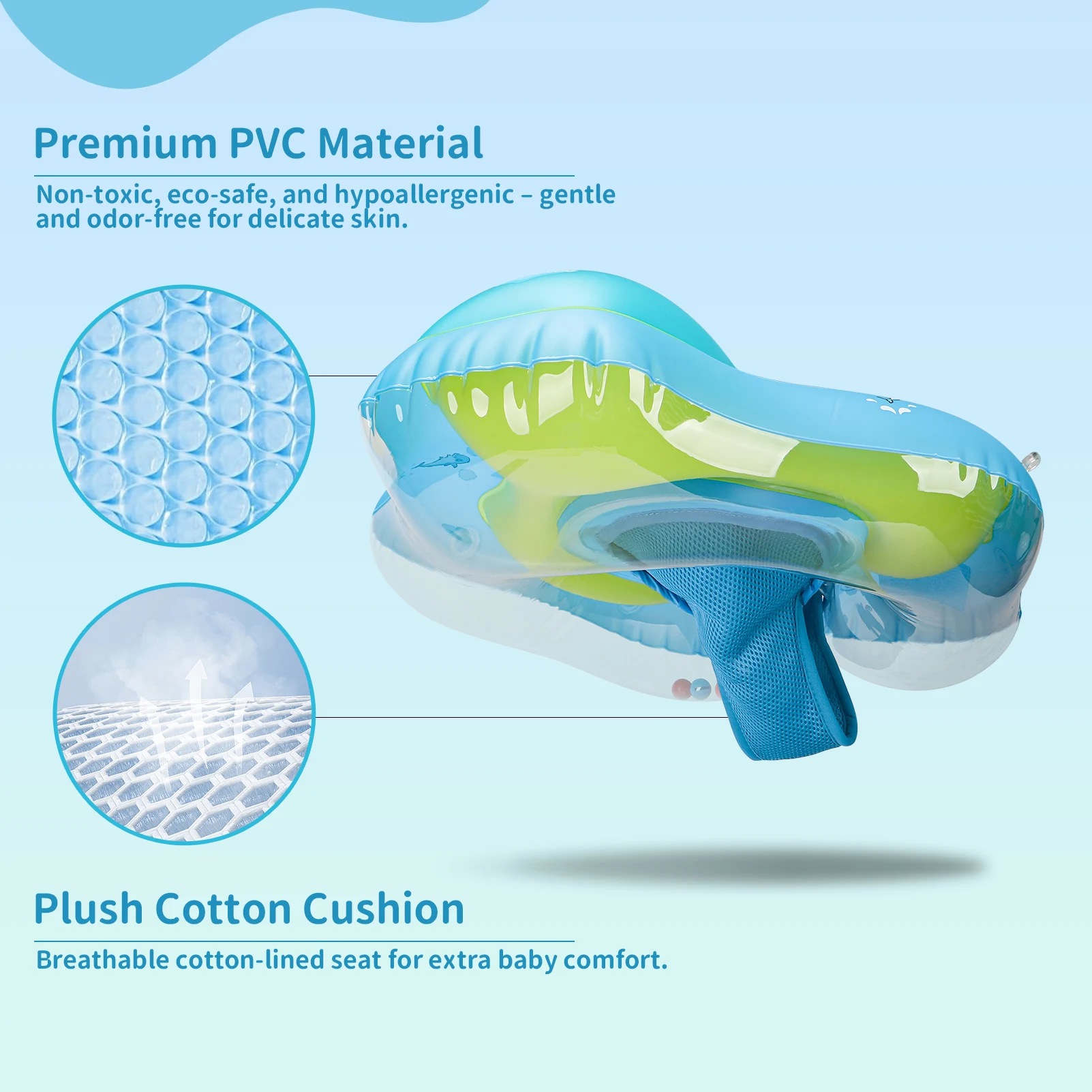 Swimbobo 新しいアップグレードベビープールフロートキャノピーインフレータブル幼児フローティングリング子供水泳サークル入浴夏のおもちゃ