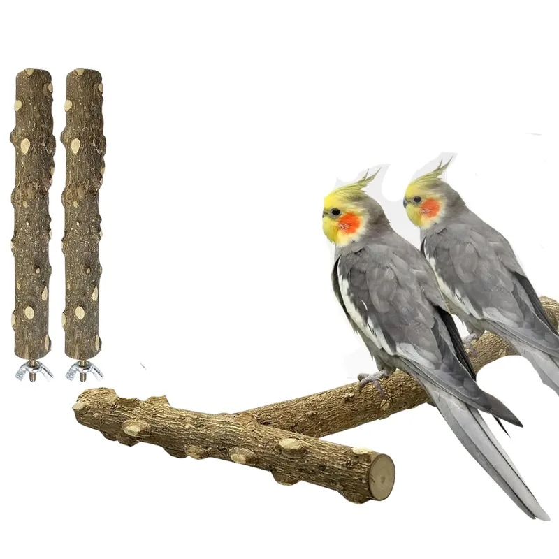 

Parrot Grinding Perch Natural Claw Care Stand Pole Bird Cage Accessory Toy for Small Medium Parrot Paw Grooming Habitat Cage
